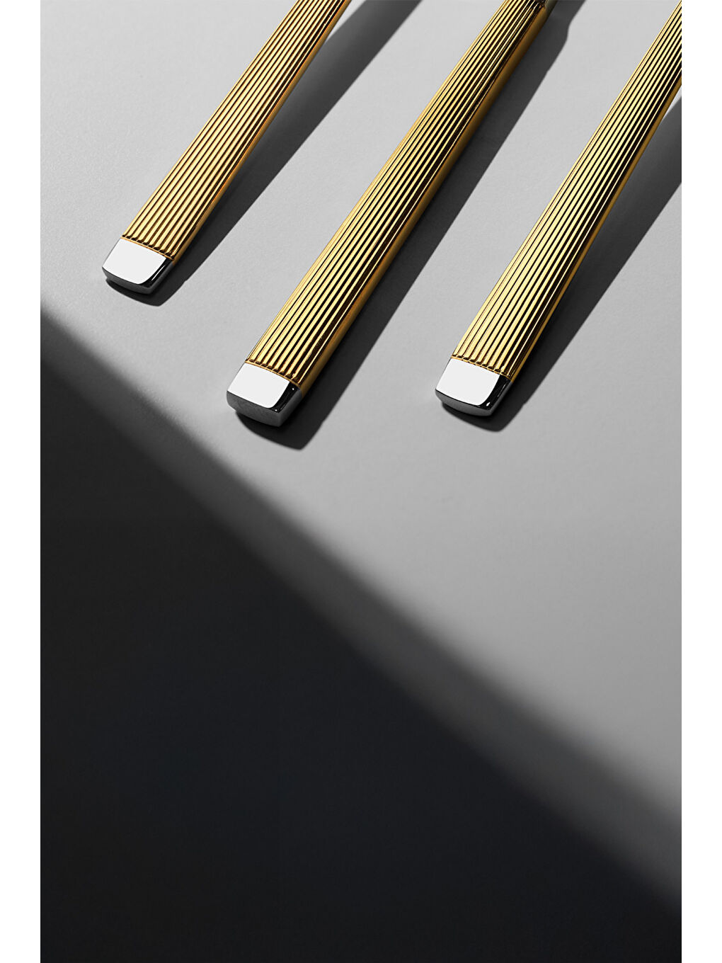 Sarı Maria Altın Sade 6 Kişilik 36 Parça Kutulu Çatal Kaşık Bıçak Takımı-2