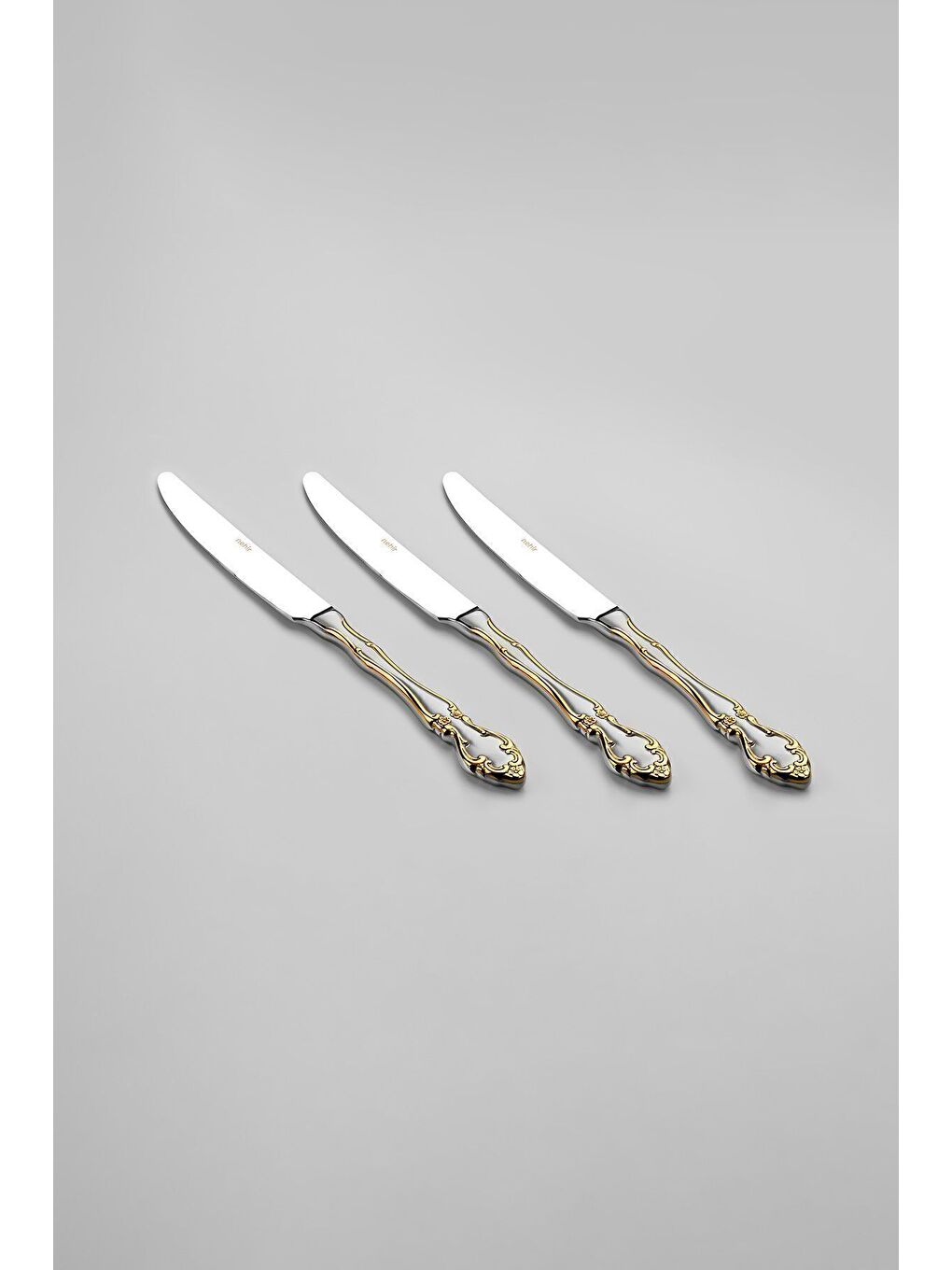 Sarı Adriana Altın Saten 6 Kişilik 36 Parça Kutulu Çatal Kaşık Bıçak Takımı-7