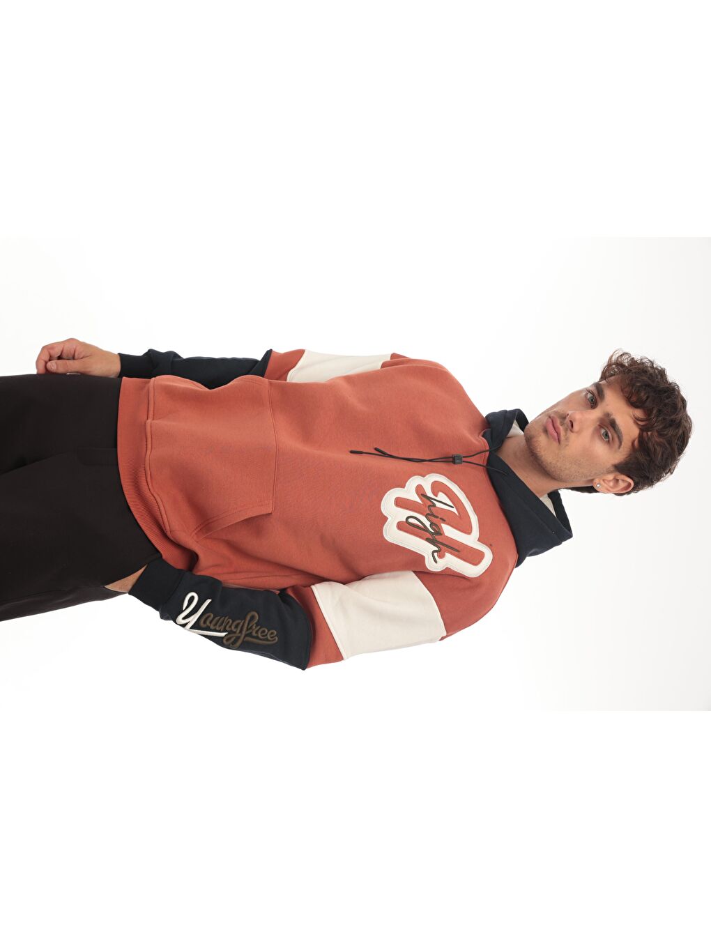 Miron Somon High Nakışlı Oversize Sweatshirt - Somon