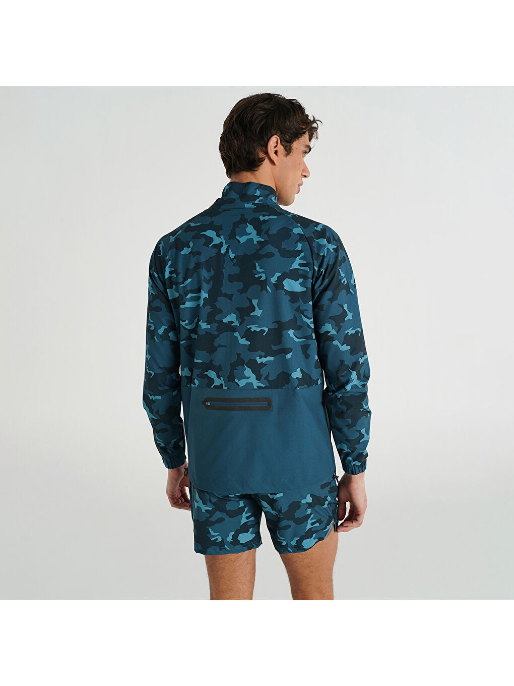 Karışık Army Erkek Dik Yaka Fermuarlı Sweatshirt-1