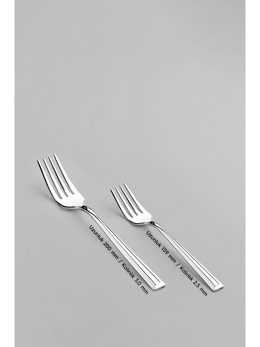 Gri Milano Sade 6 Kişilik 36 Parça Kutulu Çatal Kaşık Bıçak Takımı-2