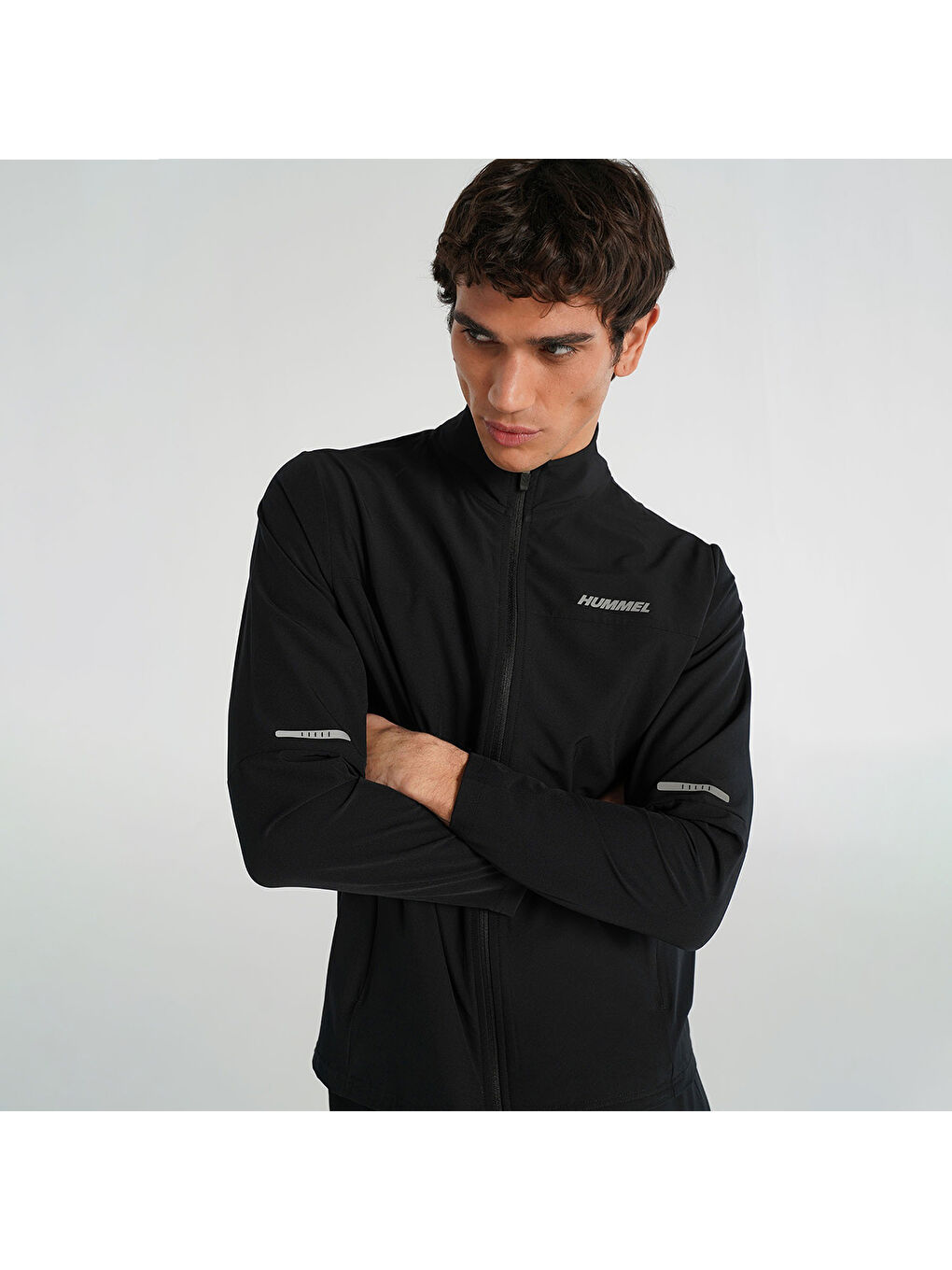 James Siyah Dik Yaka Erkek Fermuarlı Sweatshirt Hırka-2