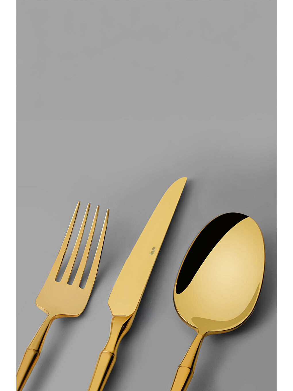 Sarı Marbella Full Altın 6 Kişilik 36 Parça Kutulu Çatal Kaşık Bıçak Takımı-5