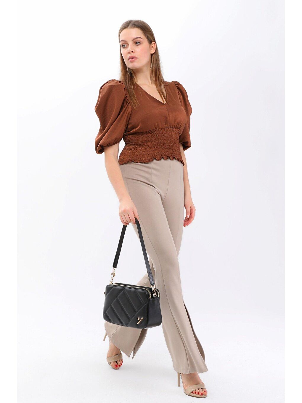 Siyah Kadın Çapraz Göğüs Ve Omuz Çanta-1