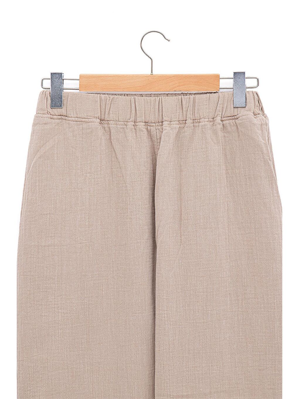 Melsa Kadın Pijama Takımı %100 Organik Pamuk Müslin Bej-2