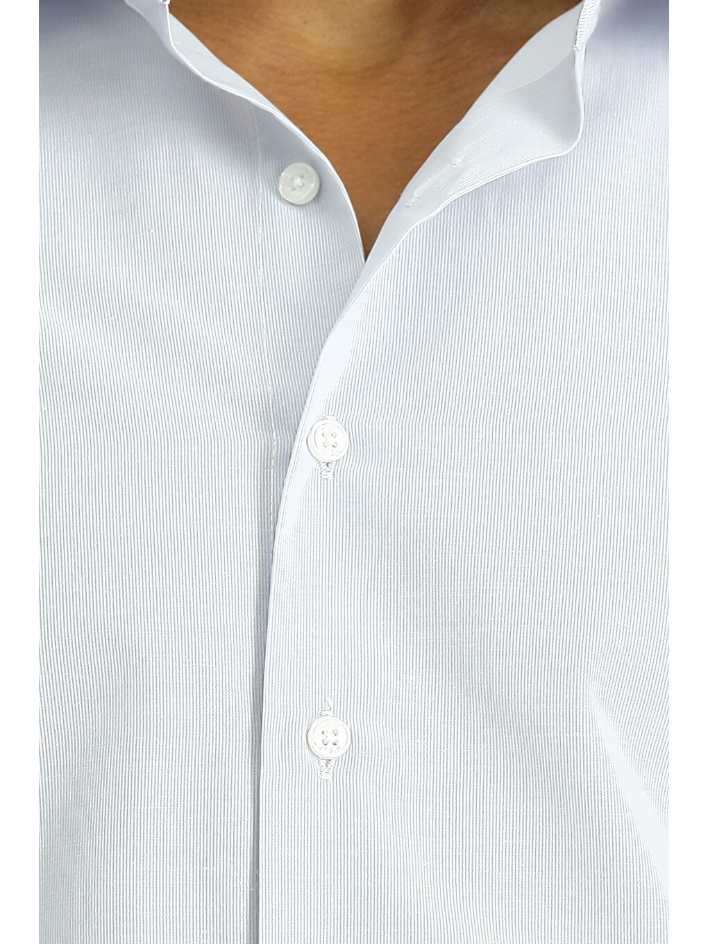 Gri Uzun Kol Slim Fit Dar Kesim Klasik Desenli Pamuklu Kolay Ütülenebilir Gömlek-4