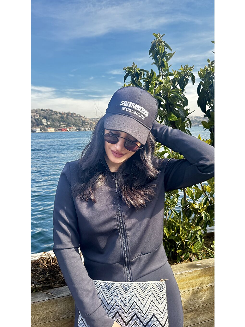 Unisex Siyah San Francisco Nakışlı Beyzbol Kep SPK90