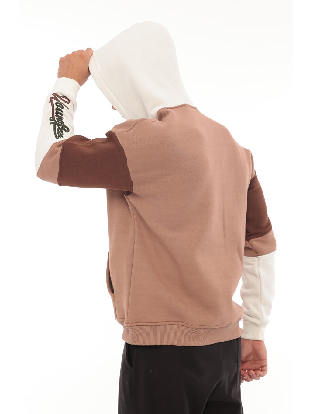 Miron Camel High Nakışlı Oversize Sweatshirt - Kamel - 1