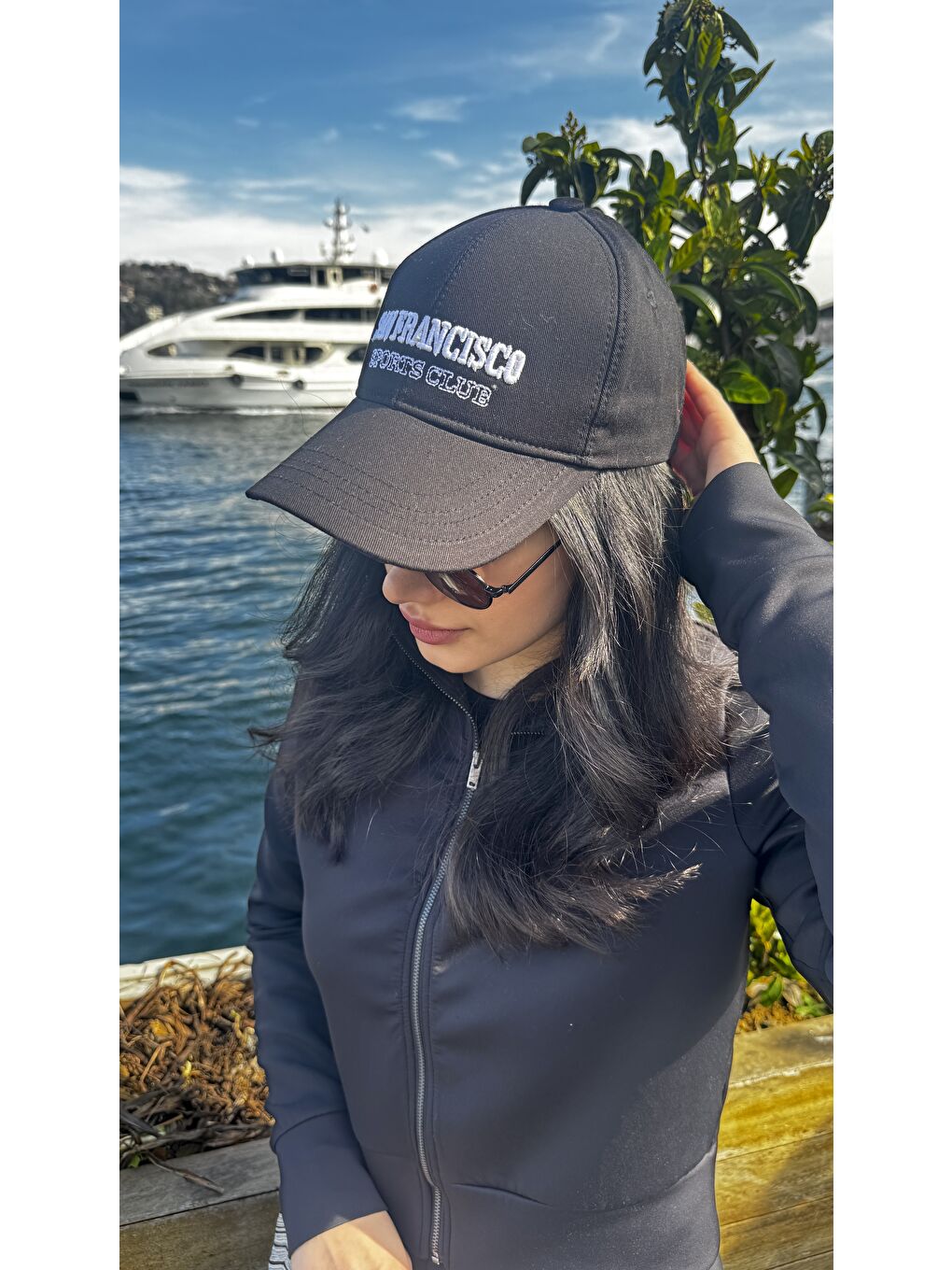 Unisex Siyah San Francisco Nakışlı Beyzbol Kep SPK90-4