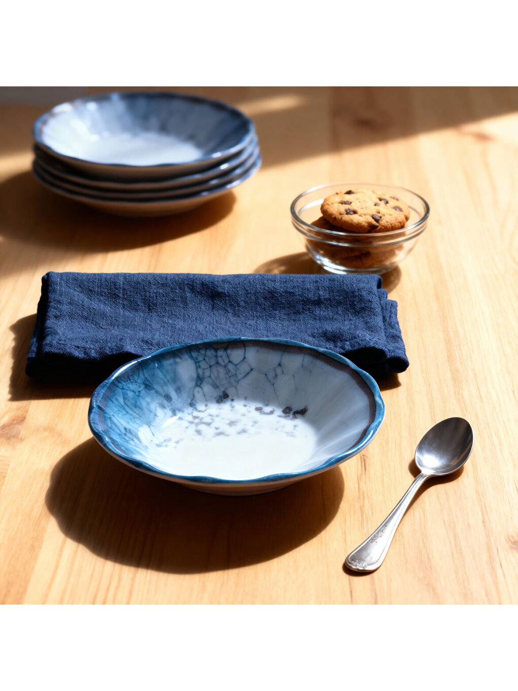 Ekru Acem 12 Parça 10 cm Çay Tabağı 1341-4