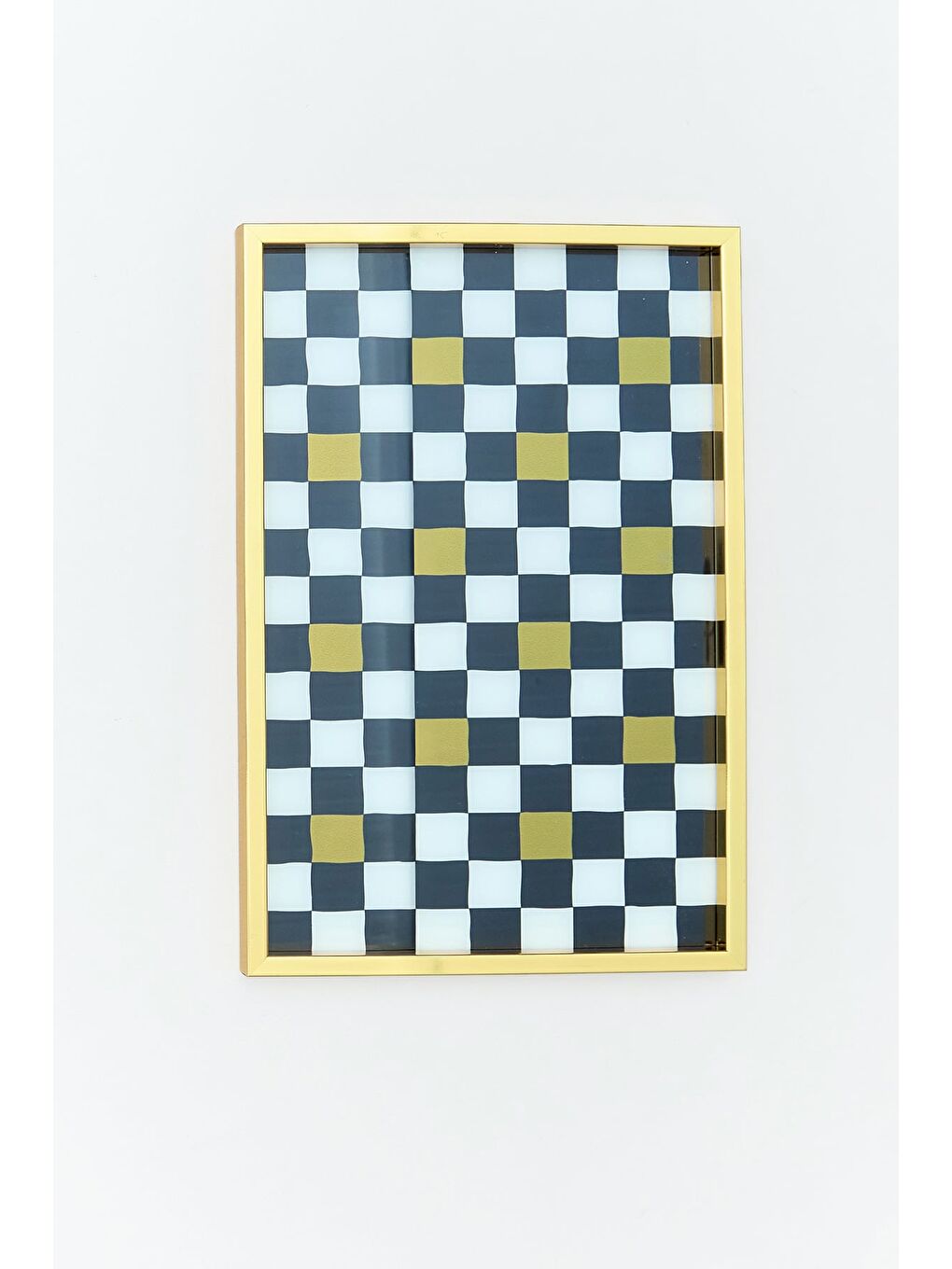 Beyaz Mermer Desenli Dikdörtgen Sunum Tepsisi