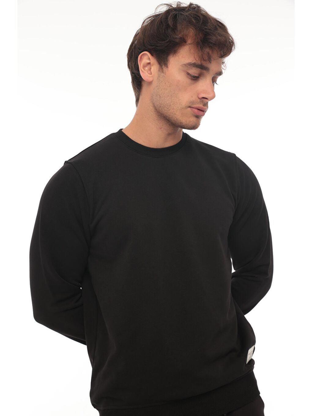 Miron Siyah Sıfıryaka Sweatshirt Regular Fit-Siyah