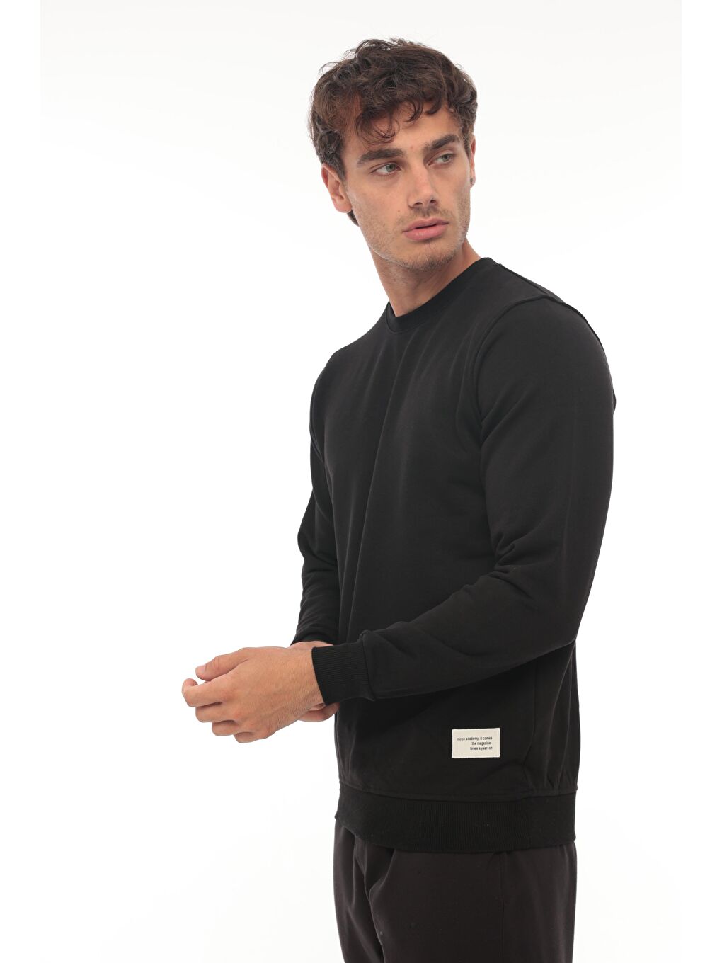 Miron Siyah Sıfıryaka Sweatshirt Regular Fit-Siyah - 3