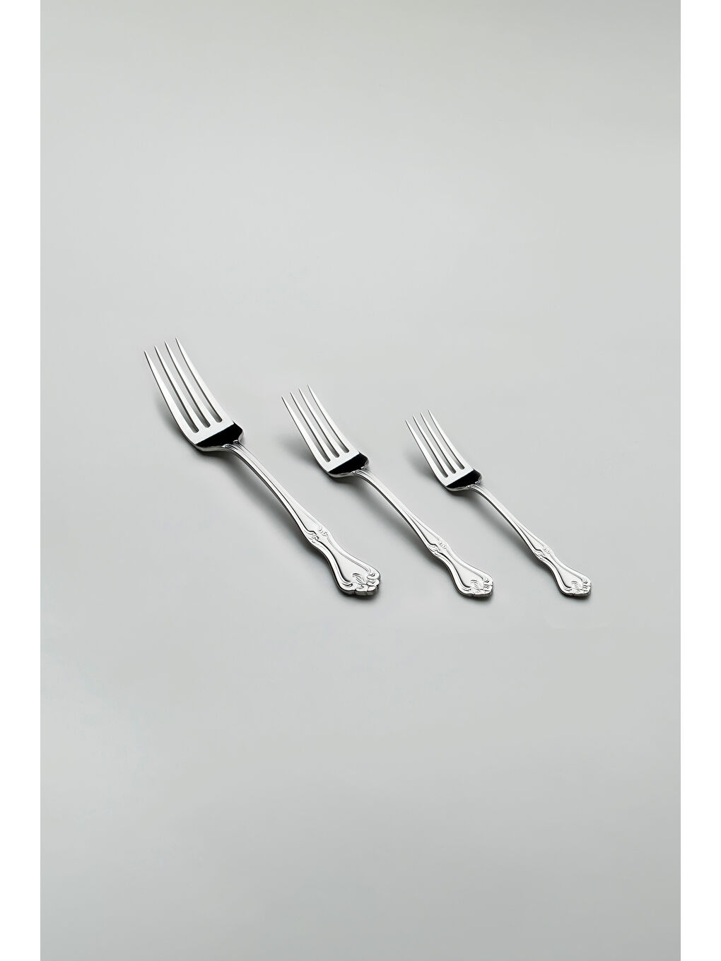 Gri Lalezar Sade 12 Kişilik 60 Parça Kutulu Çatal Kaşık Takımı-3