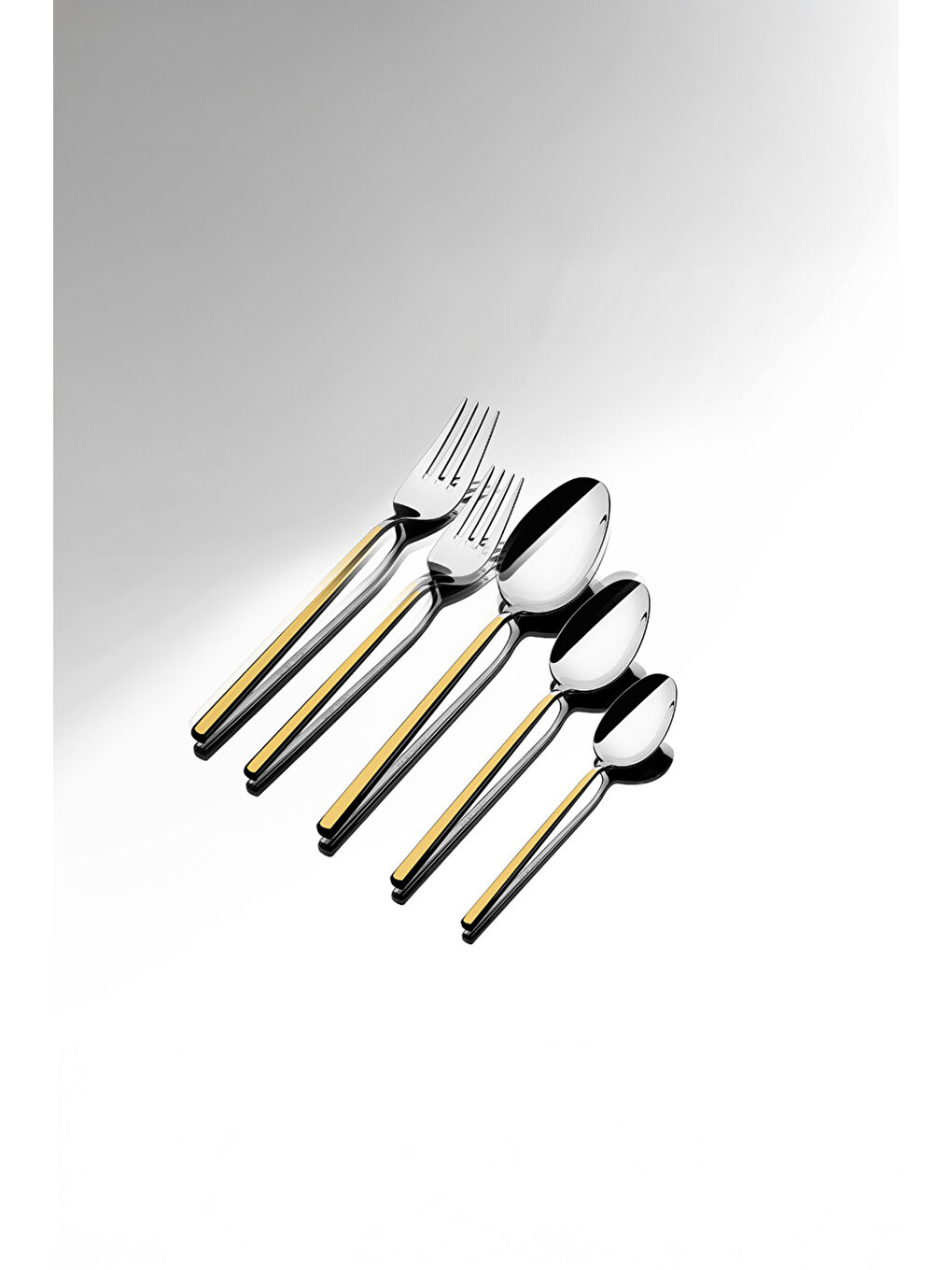 Sarı Gloria Altın Sade 6 Kişilik 36 Parça Kutulu Çatal Kaşık Bıçak Takımı-1