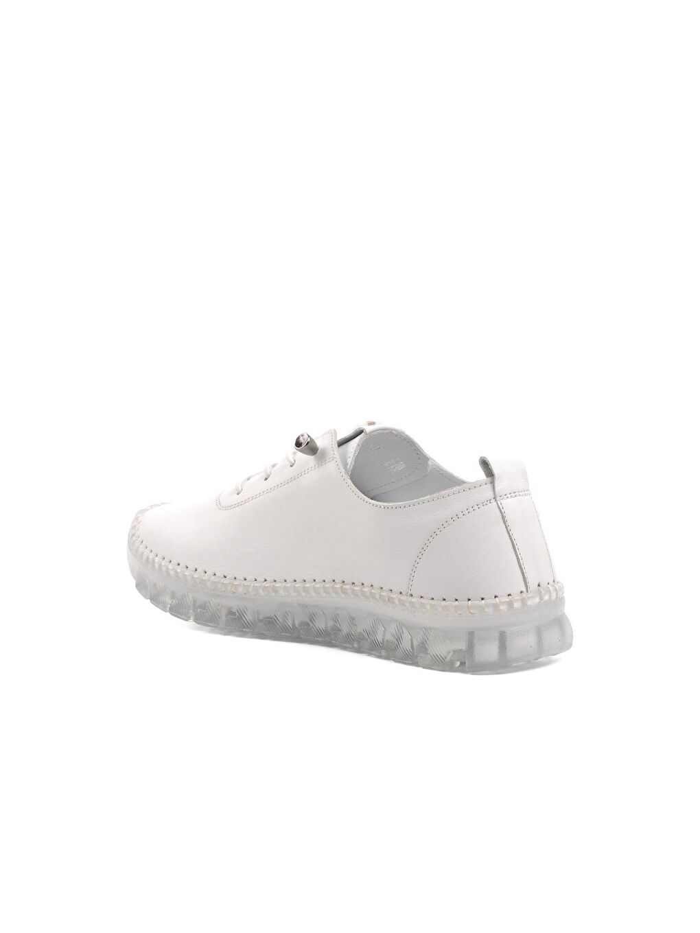 Beyaz Hakiki Deri Kadın Klasik Ayakkabı 9050-3