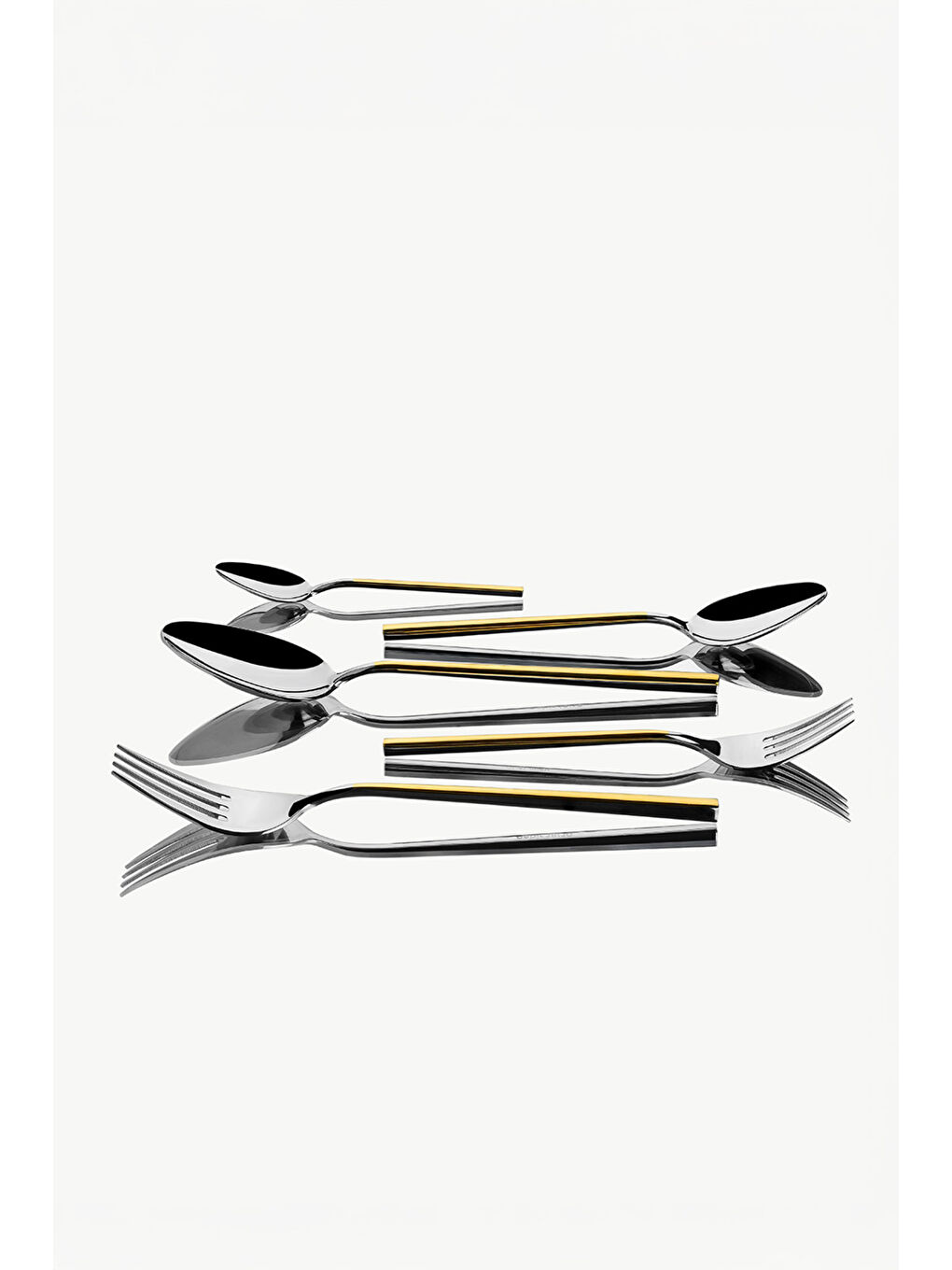 Sarı Gloria Altın Sade 6 Kişilik 36 Parça Kutulu Çatal Kaşık Bıçak Takımı-2