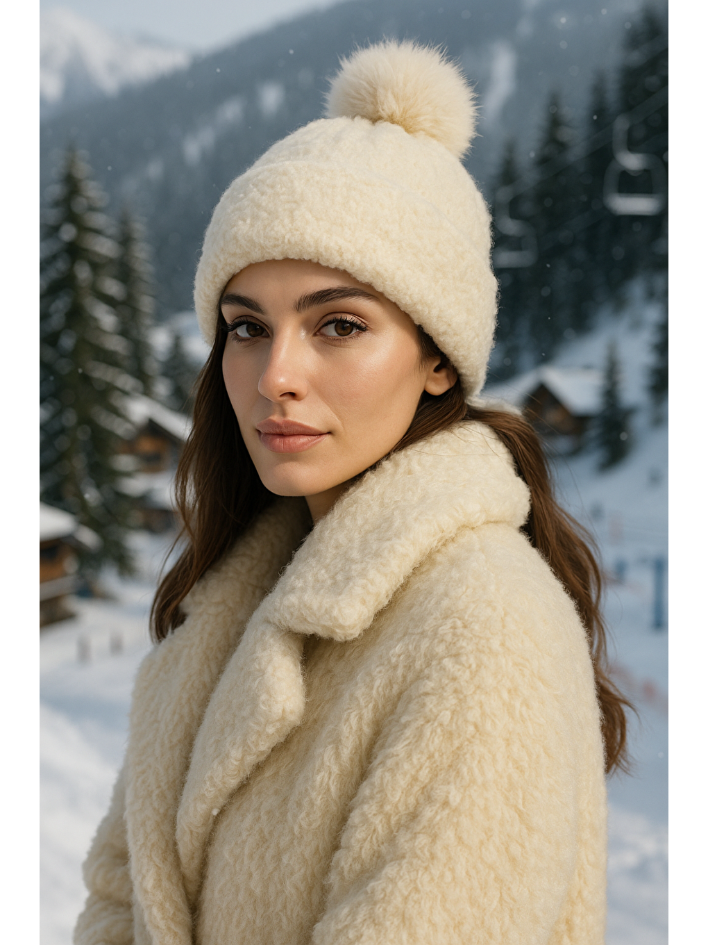 Ponponlu Bej İçi Yünlü İthal Bere BERE1136