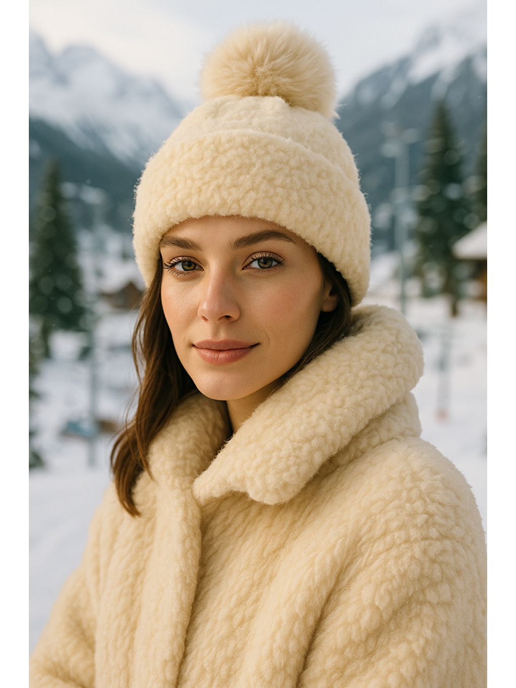 Ponponlu Bej İçi Yünlü İthal Bere BERE1136-2