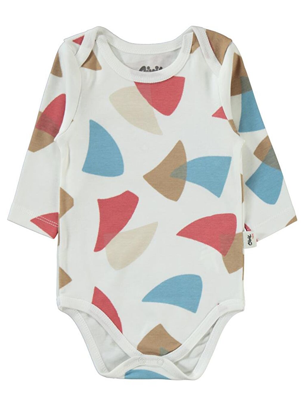 Mavi Baby Colored Fıgures Baskılı 3-18 Çıtçıtlı Badi-2