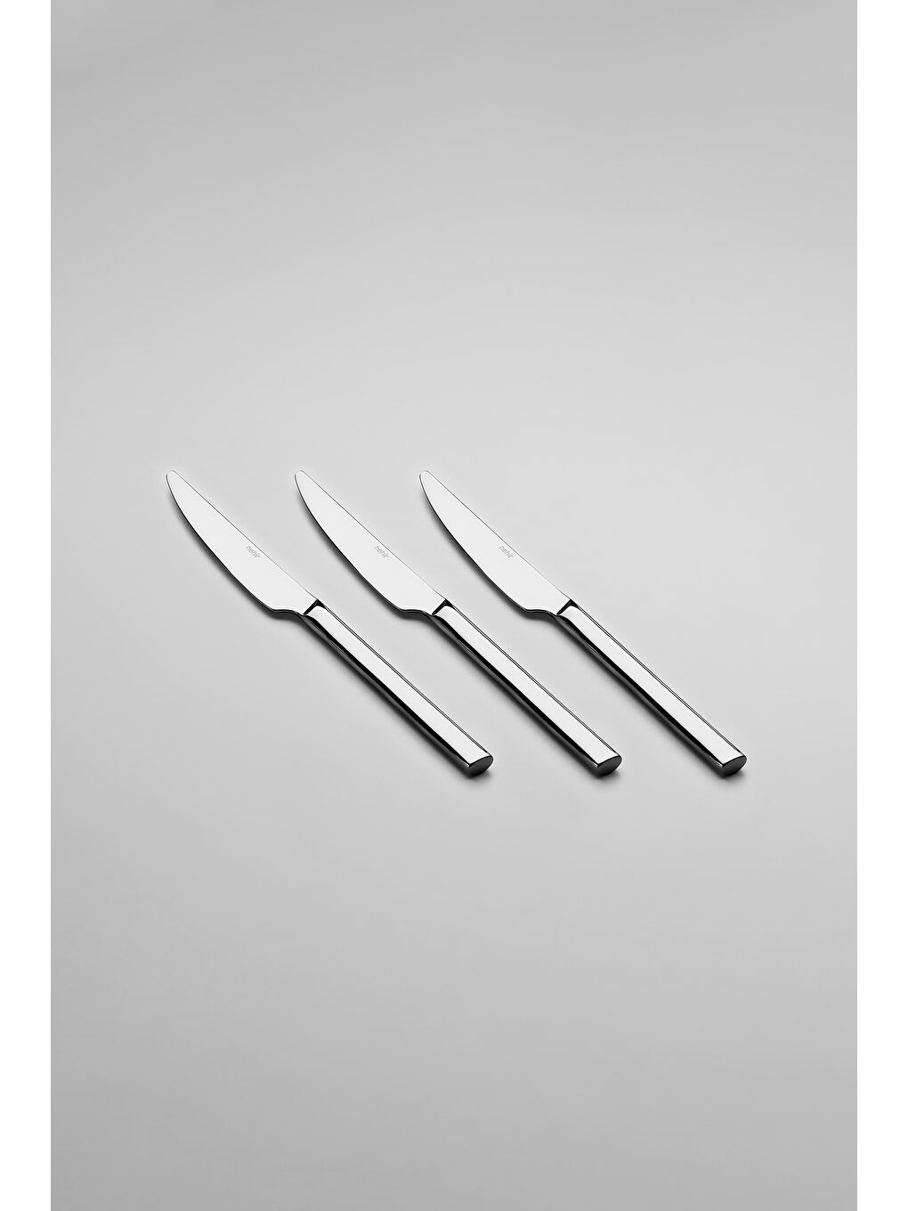 Gri Dalyan Sade 12 Adet Tatlı Bıçak Takımı