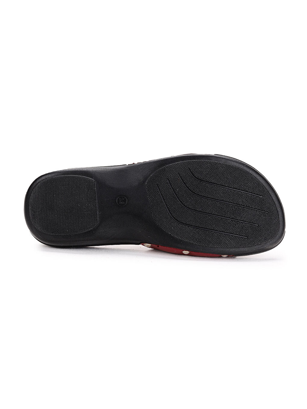 Bordo Günlük Topuklu Jel Cırtlı Kadın Terlik Clst 702-6