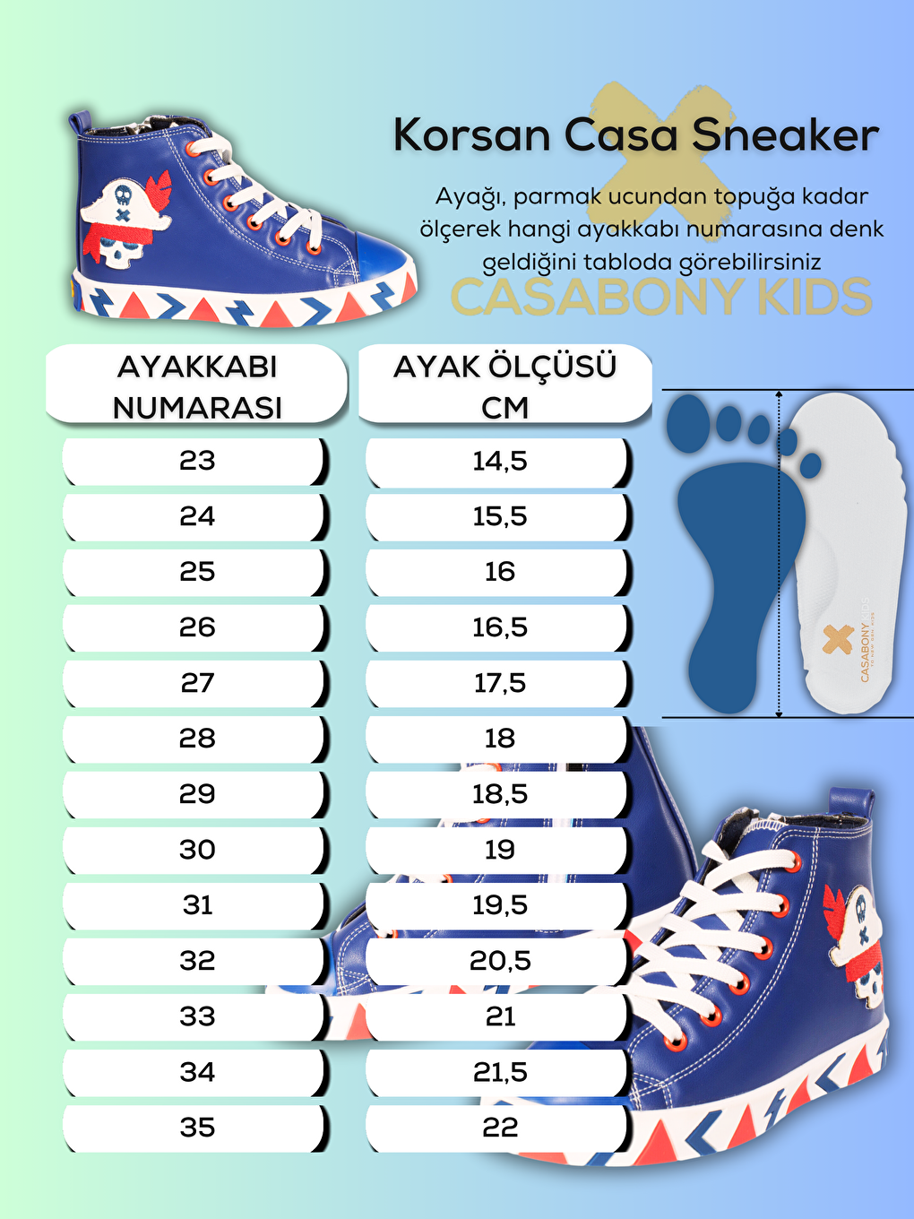 Mavi Korsan Casa Erkek Çocuk Sneakers-3