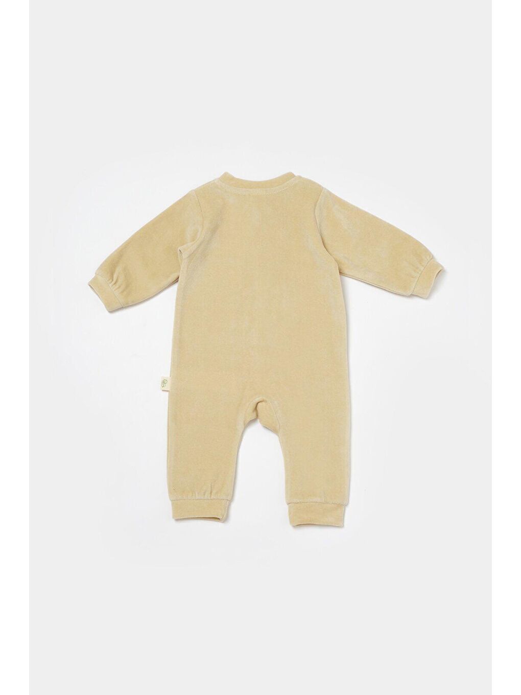 Bej Kadife Fermuarlı Tulum-2