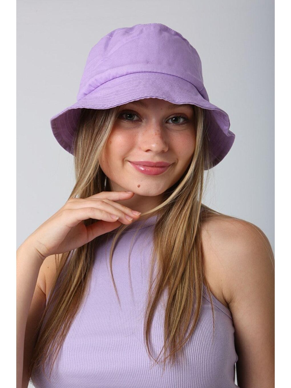 Luminos Butik Kadın Lila Bucket Balıkçı Kova Şapka Spk09 - 2