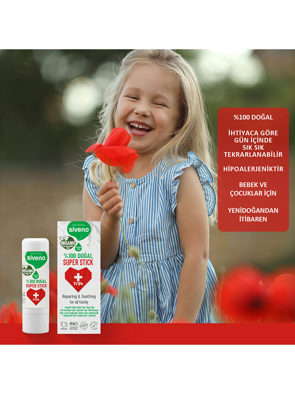 %100 Doğal Super Stick Anlık Yatıştırıcı Onarıcı Organik Yalancı İğde Yağlı Bitkisel 6 G-4