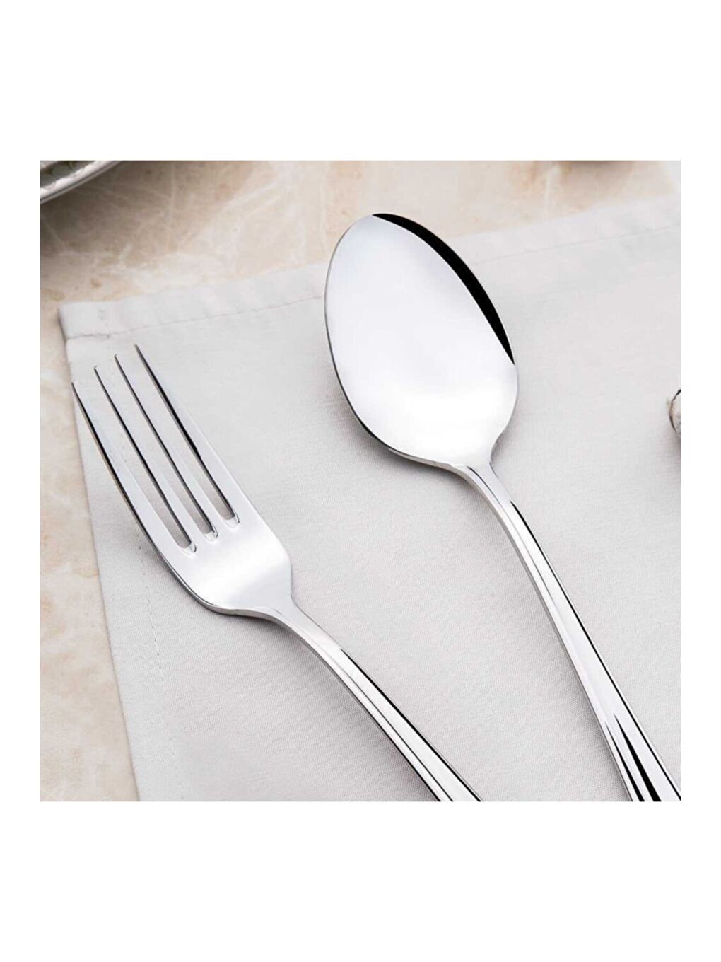 Gri Maksi Sade 12 Kişilik 60 Parça Kutulu Çatal Kaşık Takımı-2
