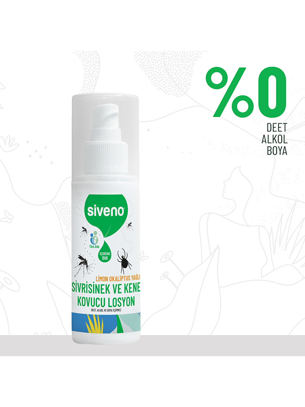 Sivrisinek ve Kene Kovucu Sprey Losyon Bitkisel Tüm Vücut İçin Aile Boy 100 ml-1