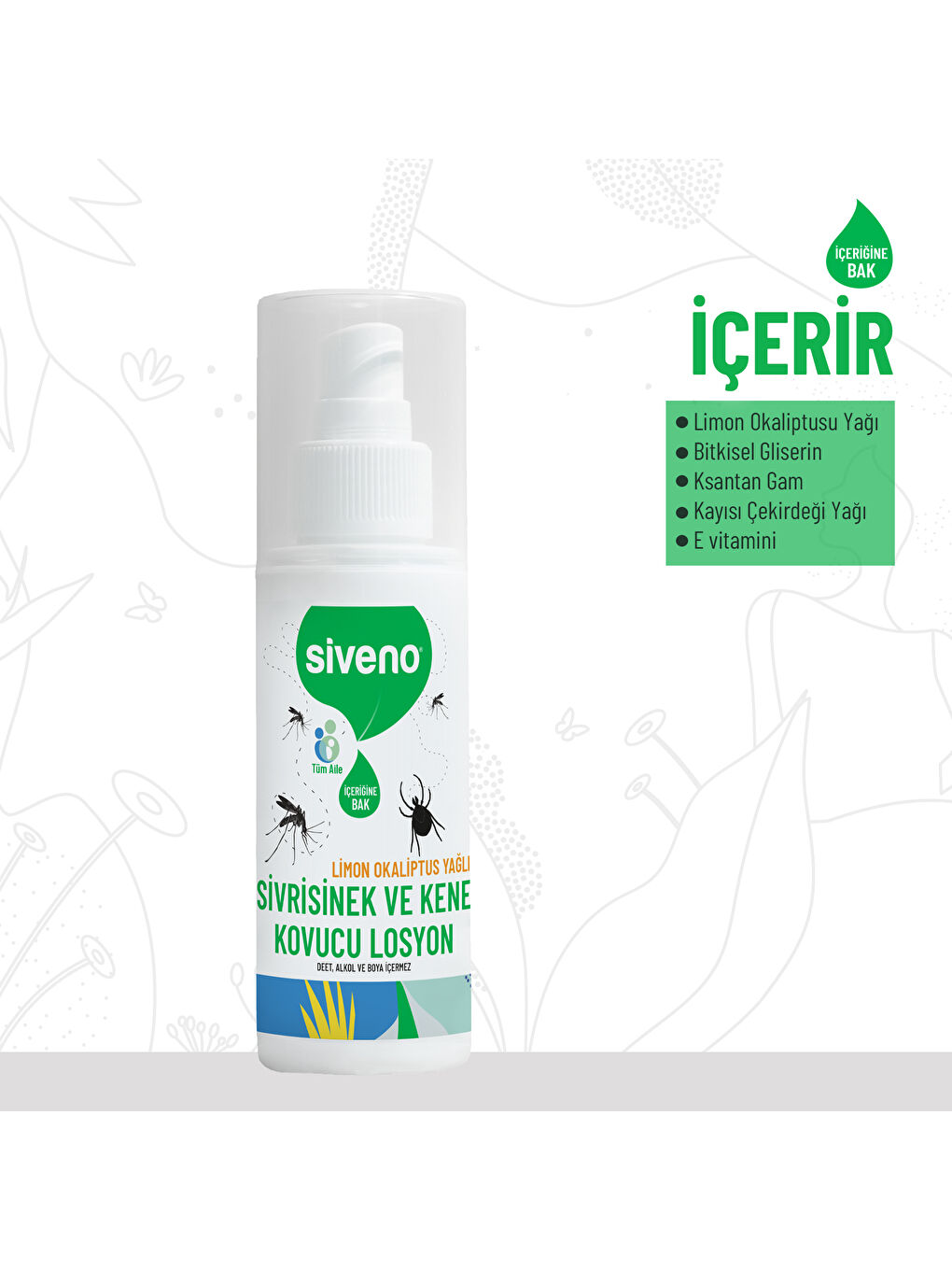 Sivrisinek ve Kene Kovucu Sprey Losyon Bitkisel Tüm Vücut İçin Aile Boy 100 ml-2