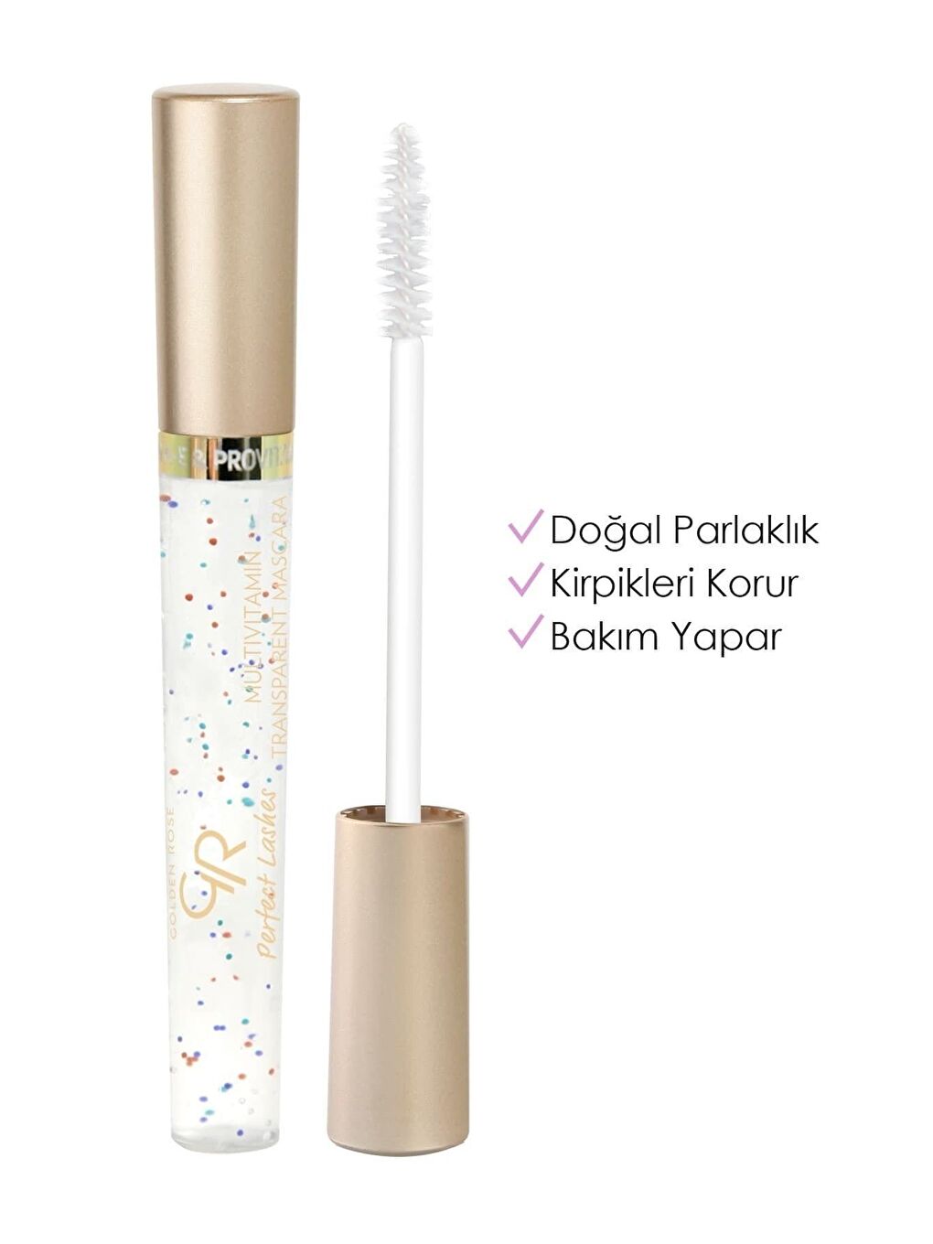 GOLDEN ROSE Perfect Lashes Multivitamin Transparent Mascara - Besleyici Şeffaf Maskara - 2