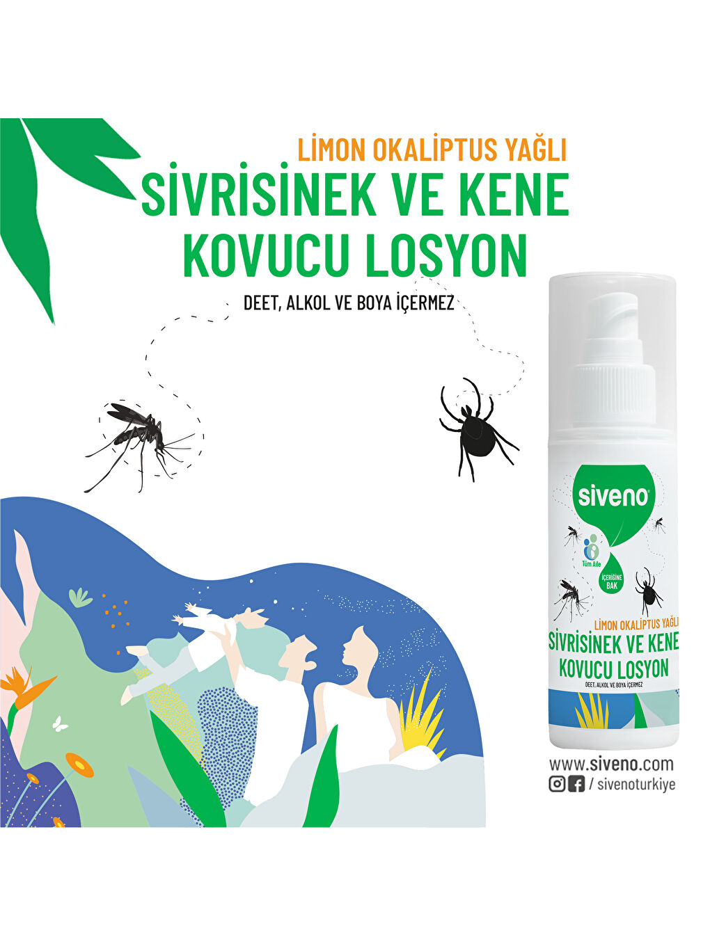 Sivrisinek ve Kene Kovucu Sprey Losyon Bitkisel Tüm Vücut İçin Aile Boy 100 ml-4