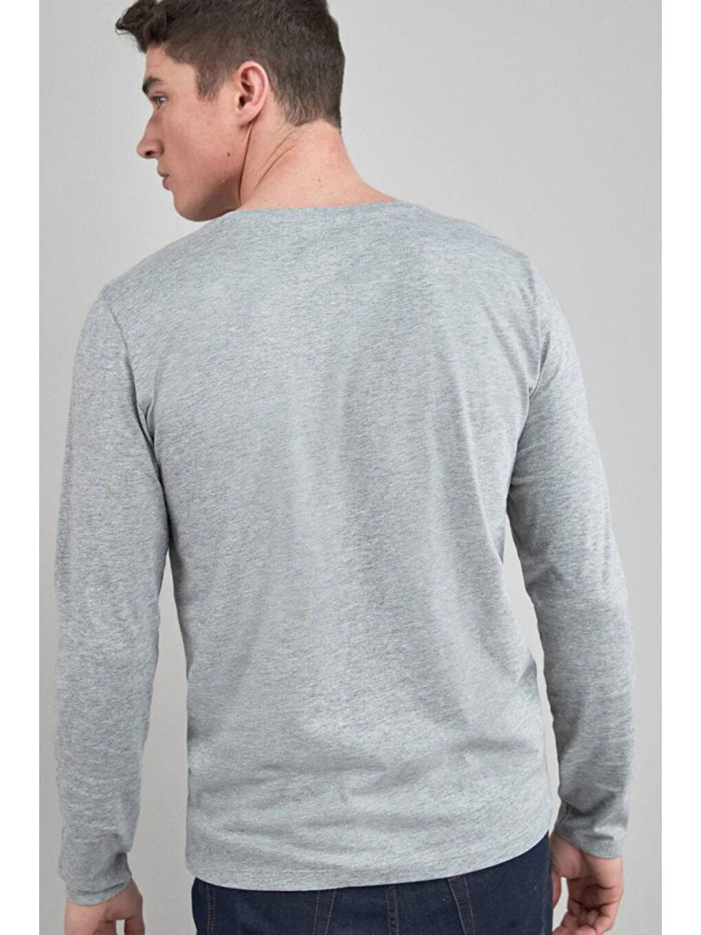 Süperlife Açık Gri Erkek Bisiklet yaka Sweatshirt  SPR24TS41 - 1