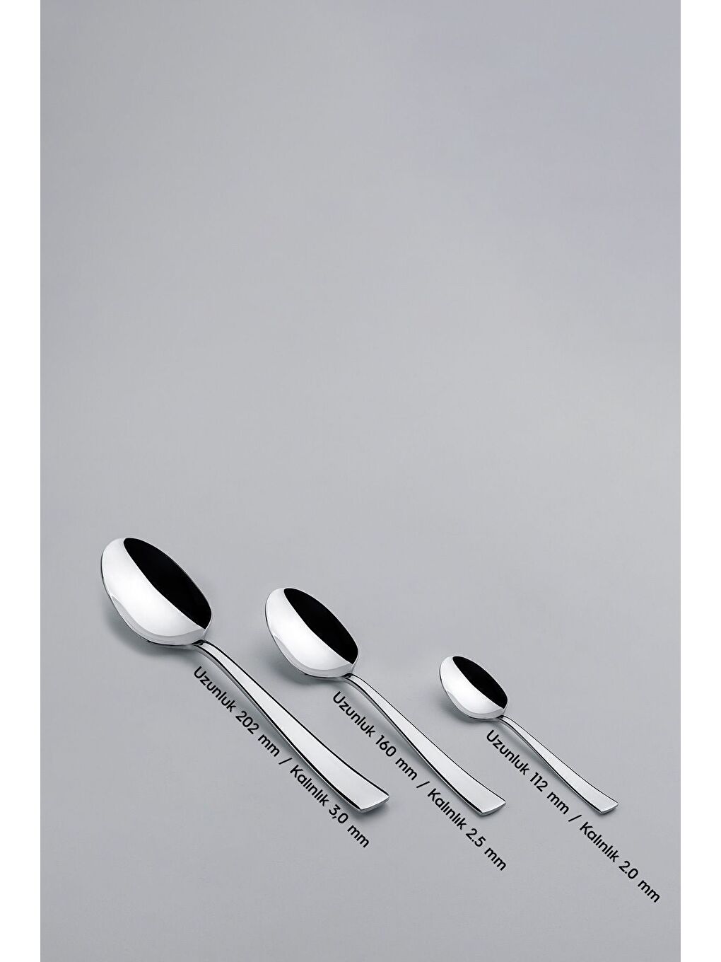 Gri Deniz Sade 6 Kişilik 36 Parça Çatal Kaşık Bıçak Takımı-4