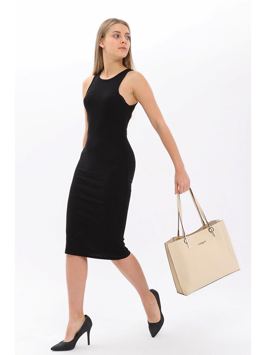 Bej Kadın El Ve Omuz Çanta