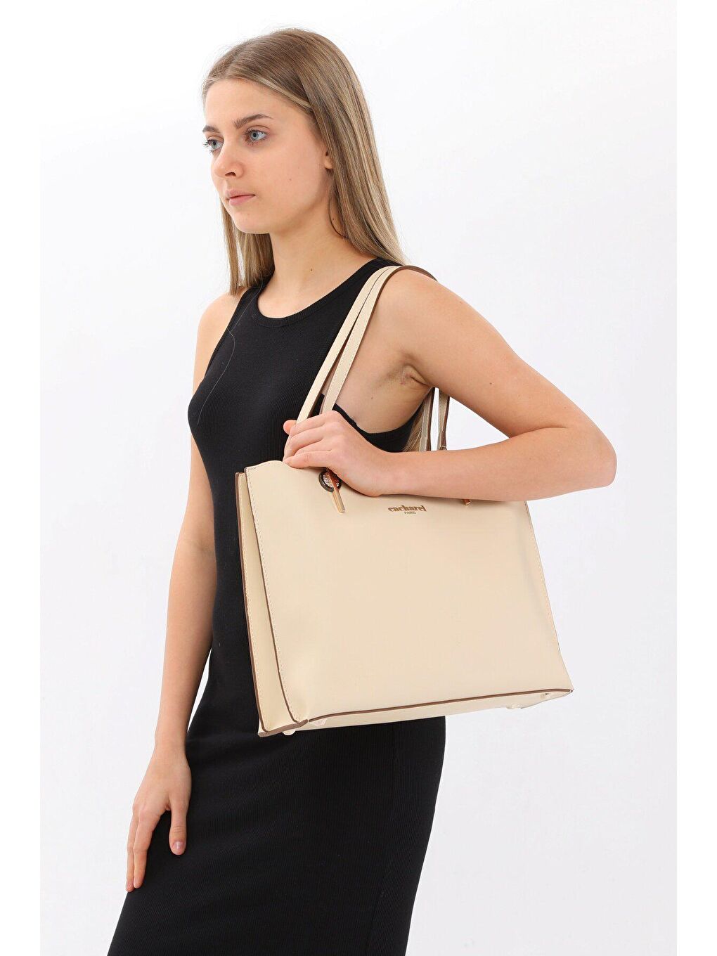 Bej Kadın El Ve Omuz Çanta-1