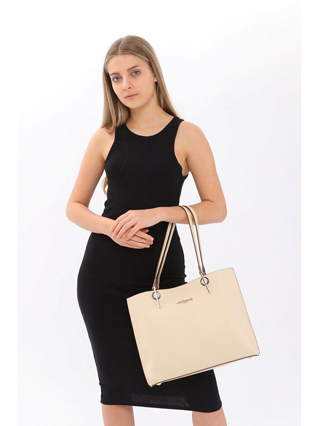 Bej Kadın El Ve Omuz Çanta-2