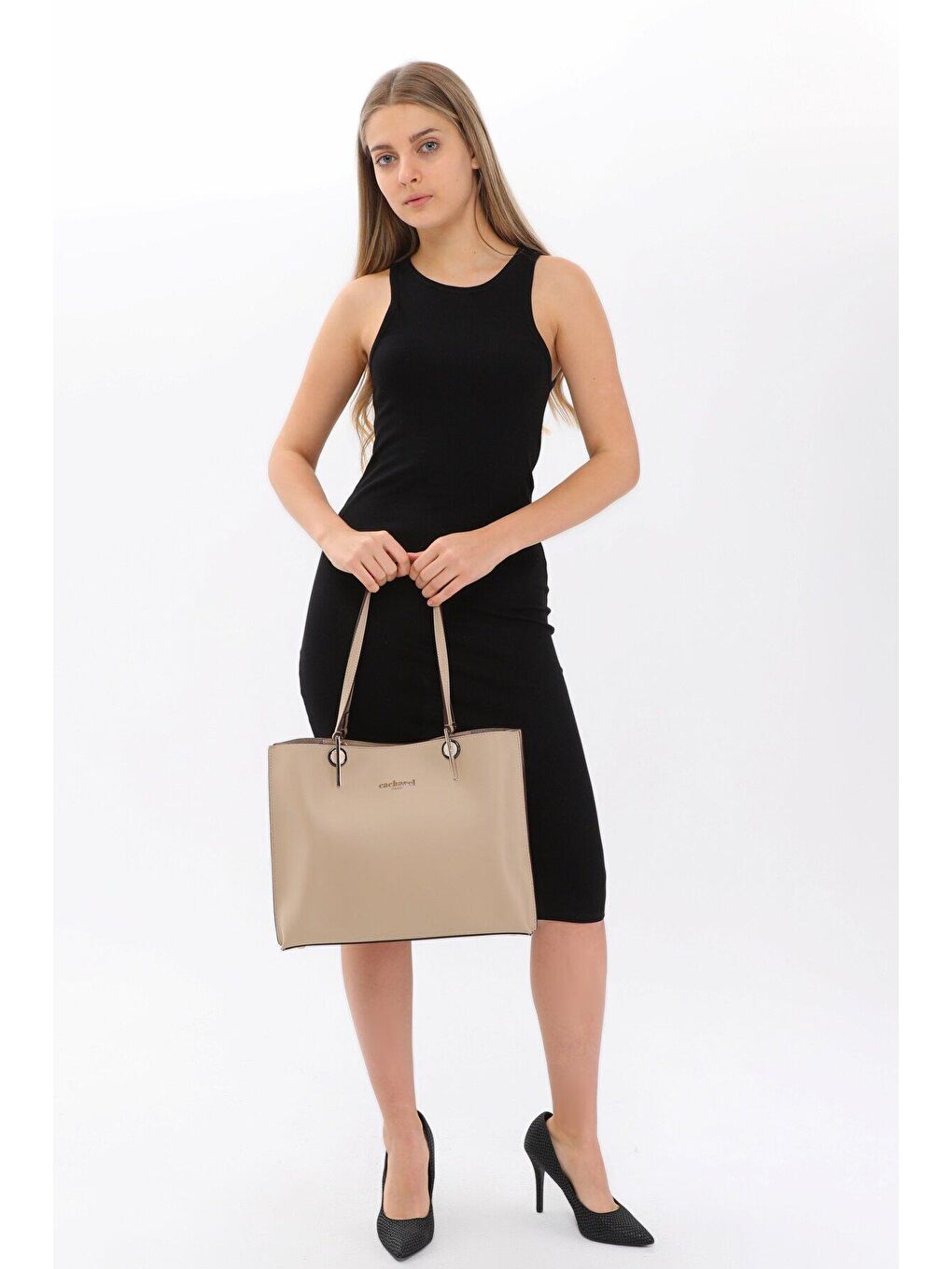 Bej Kadın El Ve Omuz Çanta-1