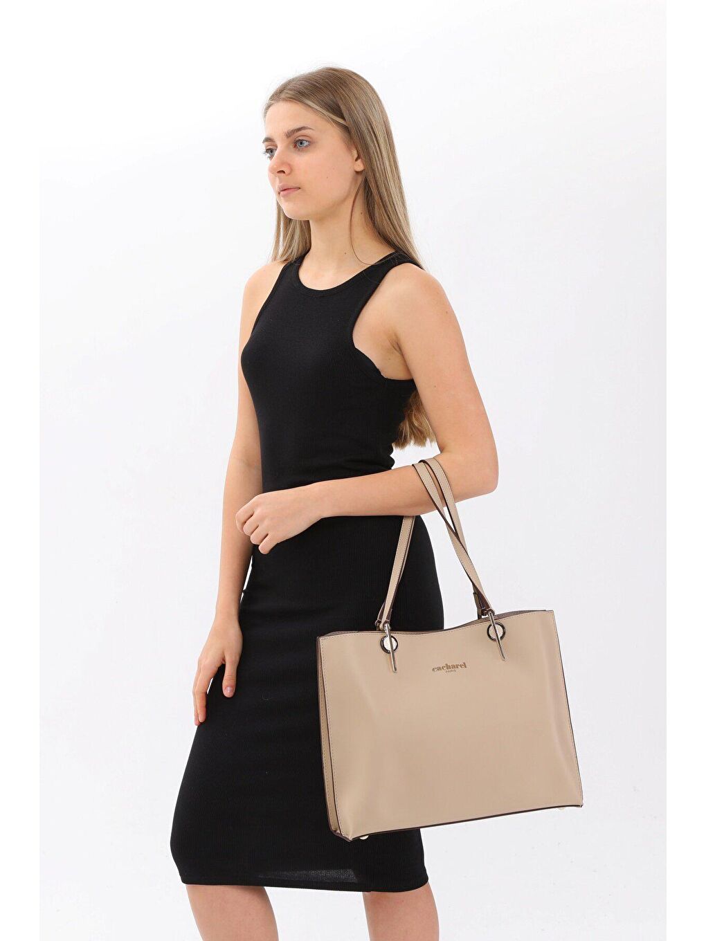 Bej Kadın El Ve Omuz Çanta-3