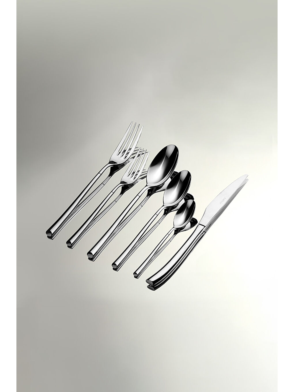 Gri Elegance Sade 6 Kişilik 36 Parça Kutulu Çatal Kaşık Bıçak Takımı-1