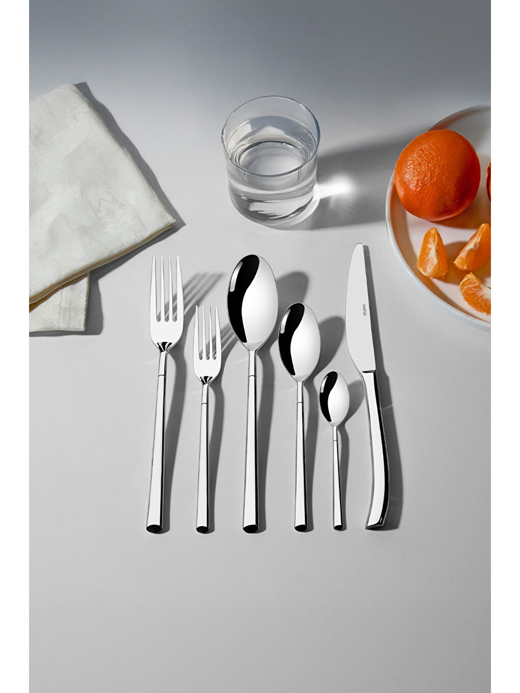 Gri Elegance Sade 6 Kişilik 36 Parça Kutulu Çatal Kaşık Bıçak Takımı-4