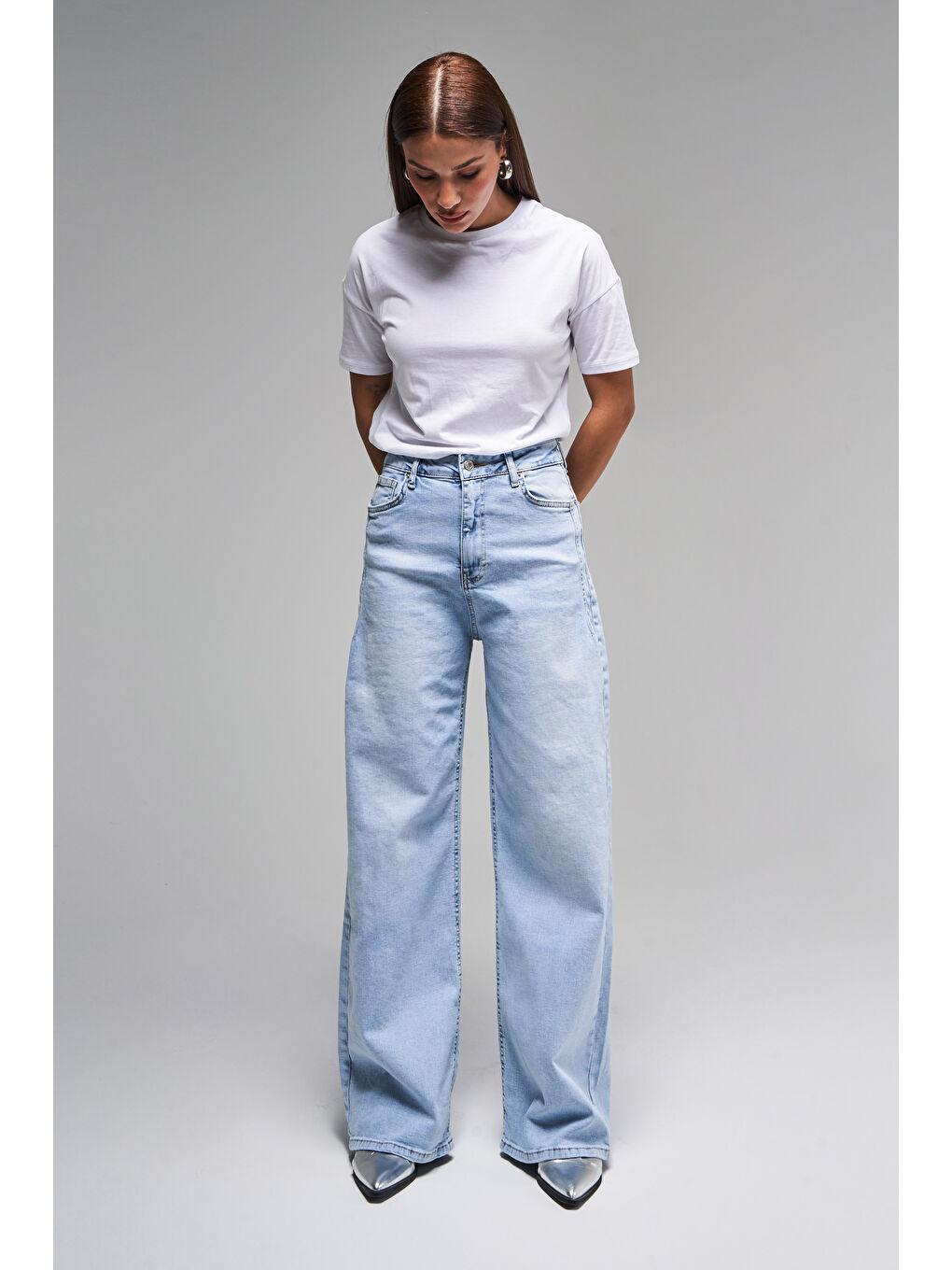 Mavi Kadın Ice Jean Rengi 4s5-3 Elastanlı Esnek Kumaş Büyük Beden Denim Jean