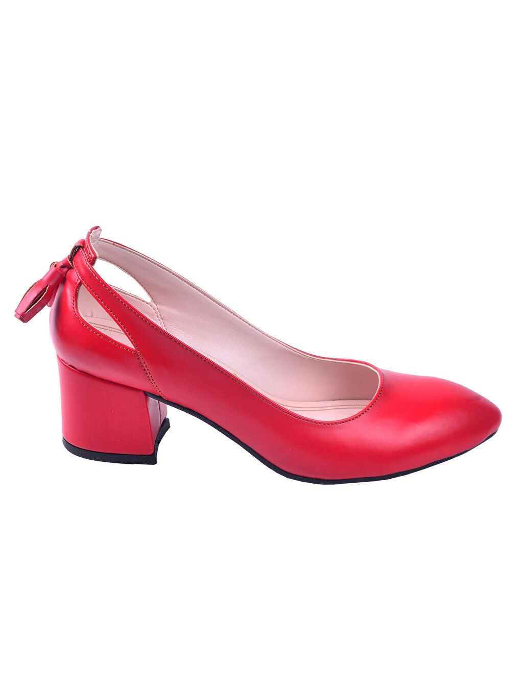 Kırmızı Cilt 5 Cm Topuklu Kadın Ayakkabı 544-1150-2