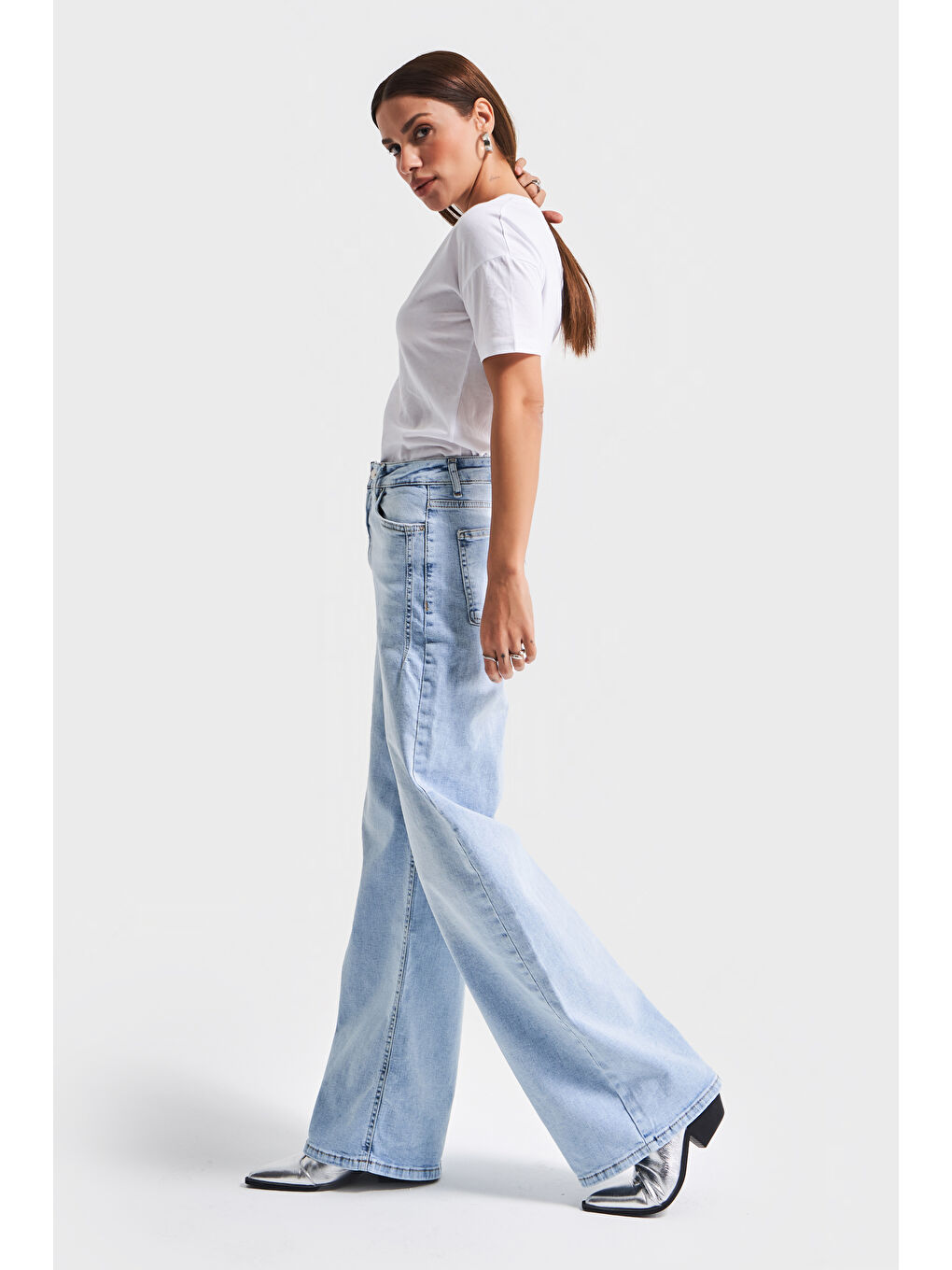 Mavi Kadın Ice Jean Rengi 4s5-3 Elastanlı Esnek Kumaş Büyük Beden Denim Jean-3