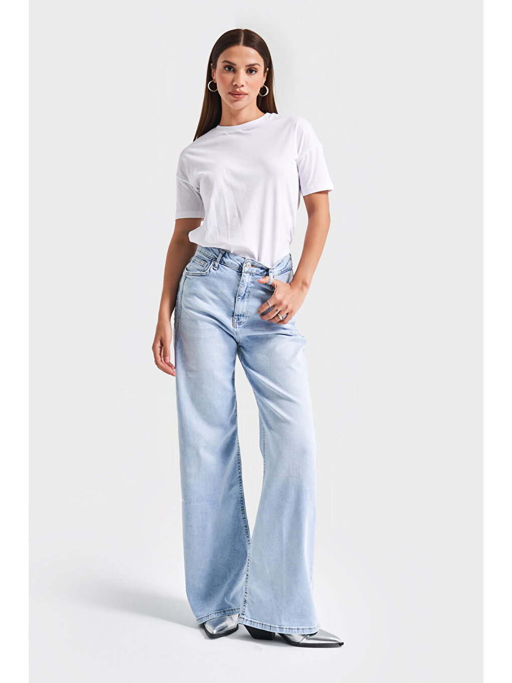 Mavi Kadın Ice Jean Rengi 4s5-3 Elastanlı Esnek Kumaş Büyük Beden Denim Jean-4