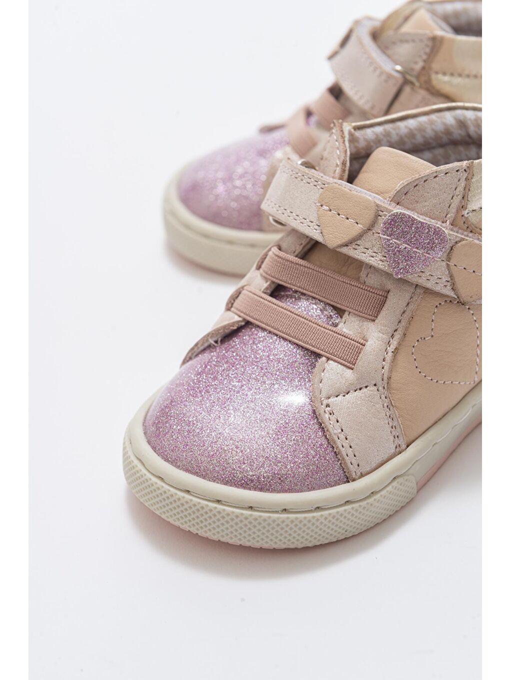 Pembe Kız Çocuk Pudra Hakiki Deri Anatomik İlk Adım Bot-1