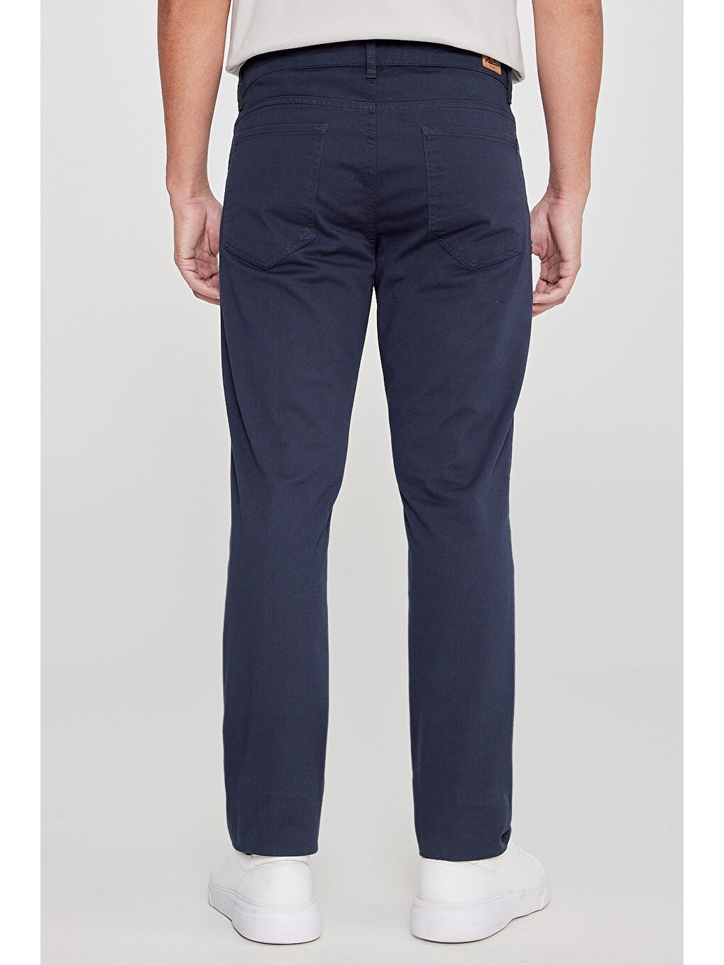 Erkek Lacivert Slim Fit Dar Kesim 5 Cep Pamuklu Esnek  Chino Pantolon-7